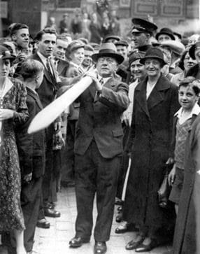 Pickard arriving with a crowbar to open his latest cinema. 