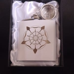 White Rose of Scotland Hip Flask